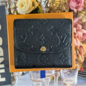 Louis Vuitton Arianne Trifold Wallet Black Empreinte Leather
